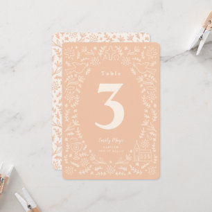 Floral & Christian Symbols Table Number