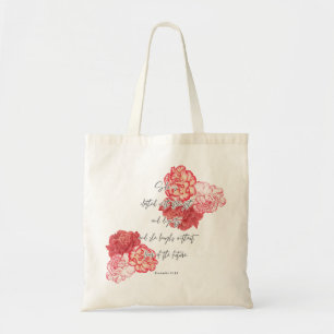 Floral Christian Tote Bag