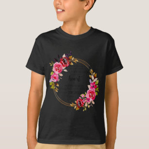 Floral Christian When My Heart Is Overwhelmed Bibl T-Shirt