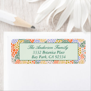 Floral Christmas Colourful Green Abstract Address