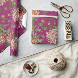 Floral chrysanthemum pattern Wrapping Paper