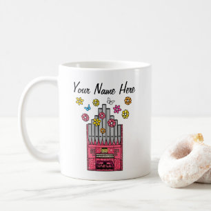 Floral Church Organ Organist Musician Custom Coffee Mug