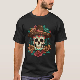 Floral Cinco De mayo Dia de Los Muertos Mexican Su T-Shirt