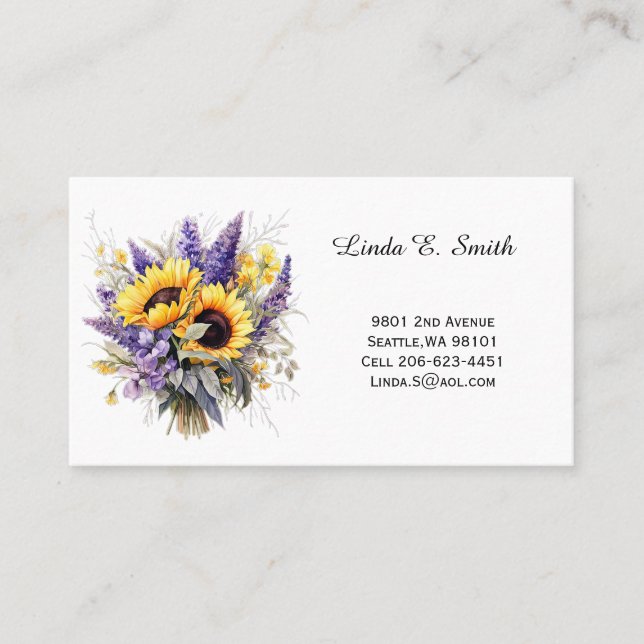 Floral Classic Calling Card (Front)
