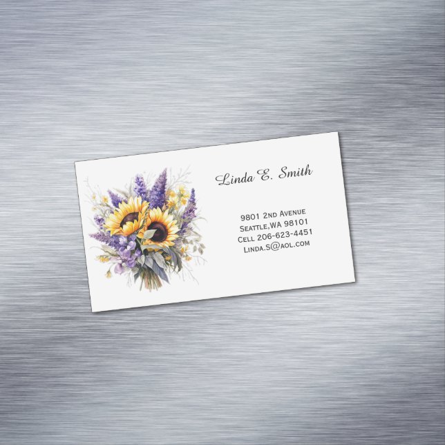 Floral Classic Calling Card Magnetic (In Situ)
