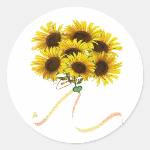 Floral Classic Round Sticker