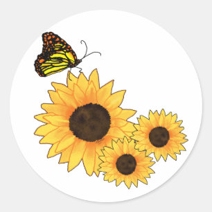 Floral Classic Round Sticker