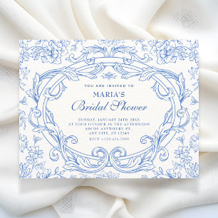 Floral classic vintage baby shower invitation