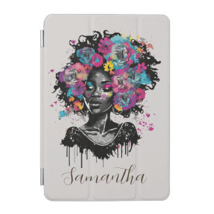 Floral Classy Afro Woman iPad Mini Cover