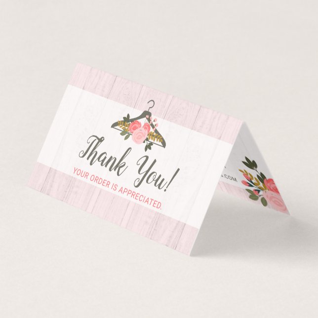 Floral Clothes Hanger Closet Boutique Thank You (Front)