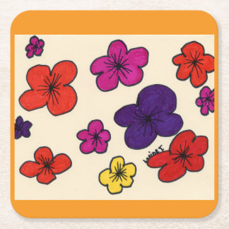 Floral coasters