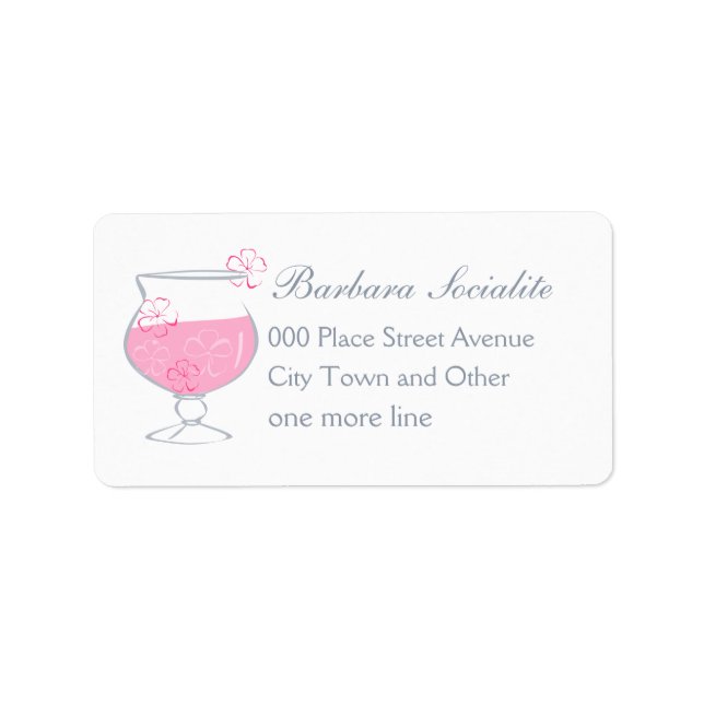 Floral Cocktail Label (Front)