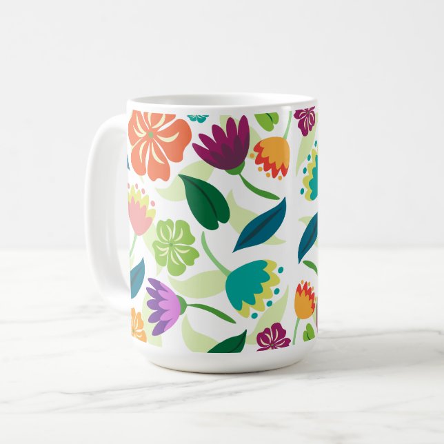 Floral Coffee Mug (Front Left)