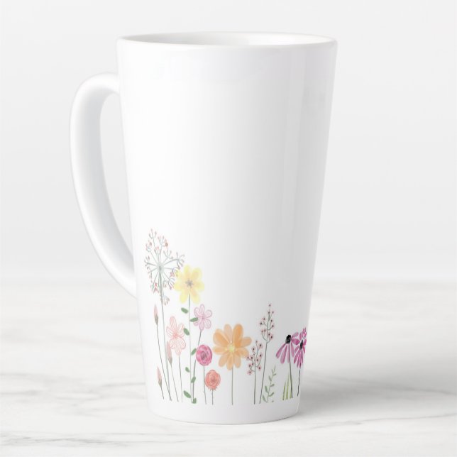 Floral Coffee Mug (Left Angle)
