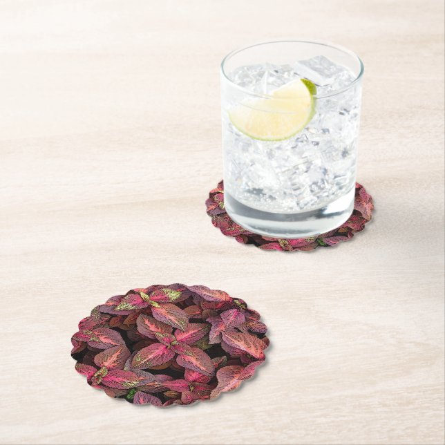 FLORAL (COLEUS) PAPER COASTERS (Insitu)