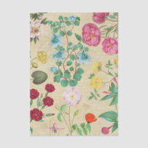 Floral Collage Decoupage Tissue Paper Sheet