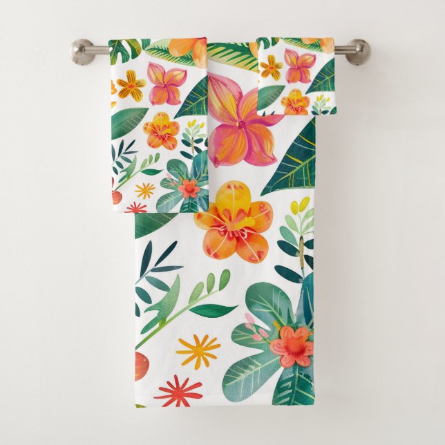 Floral coloré tropical (En situation)
