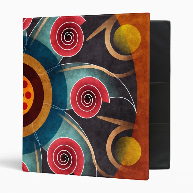 Floral Colour Abstract Vector Art Binder (Front/Inside)