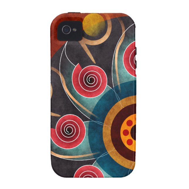 Floral Colour Abstract Vector Art iPhone 4 Vibe Case-Mate iPhone Case (Back)