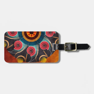 Floral Colour Abstract Vector Art Luggage Tag