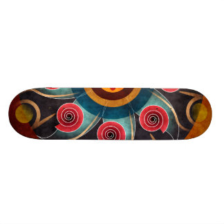 Floral Colour Abstract Vector Art Skateboard