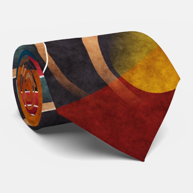 Floral Colour Abstract Vector Art Tie (Rolled)