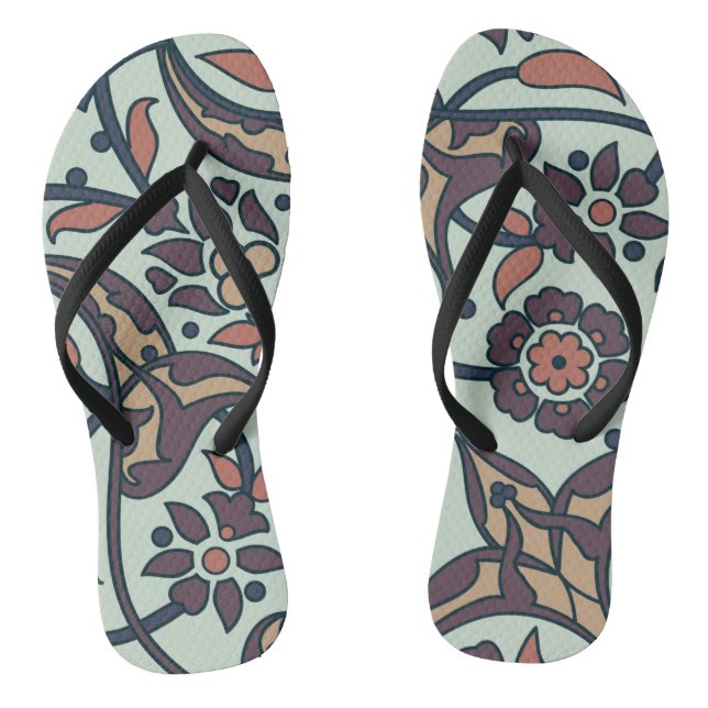 Floral Colourful And Glamour Seamless Trendy  Flip Flops (Footbed)