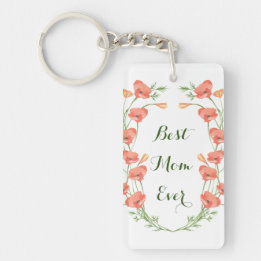 Floral Colourful Cute Custom Mother's Day  Keychain