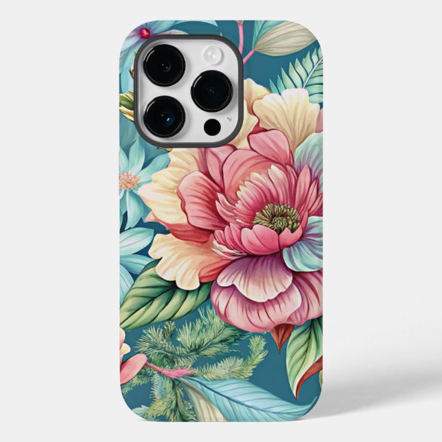 Floral Colourful  iphone 14 Pro cases  (Back)