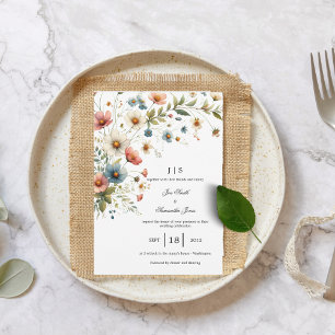 floral colourful summer invitation