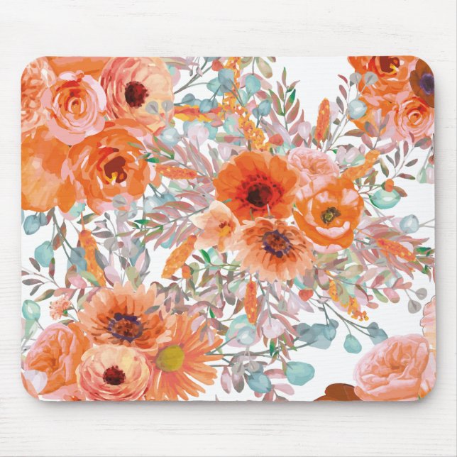 Floral Comforter Mouse Pad (Front)