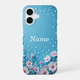 Floral Composition with Polka Dot Background iPhone 16 Case