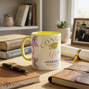 Floral Congrats Grad Combo Mug – Perfect Gift Idea