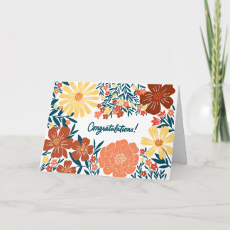 Floral Congratulations, inside blank card