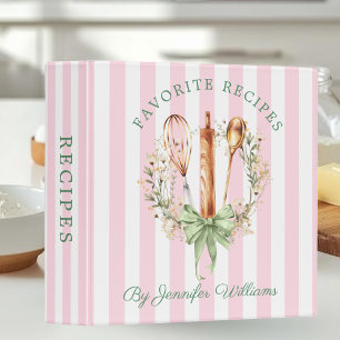 Floral Cooking Utensils & Favorite Recipes Binder