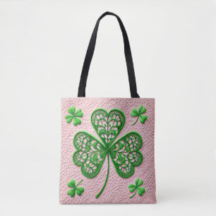 Floral coquette lace shamrock St Patrick's day Tote Bag