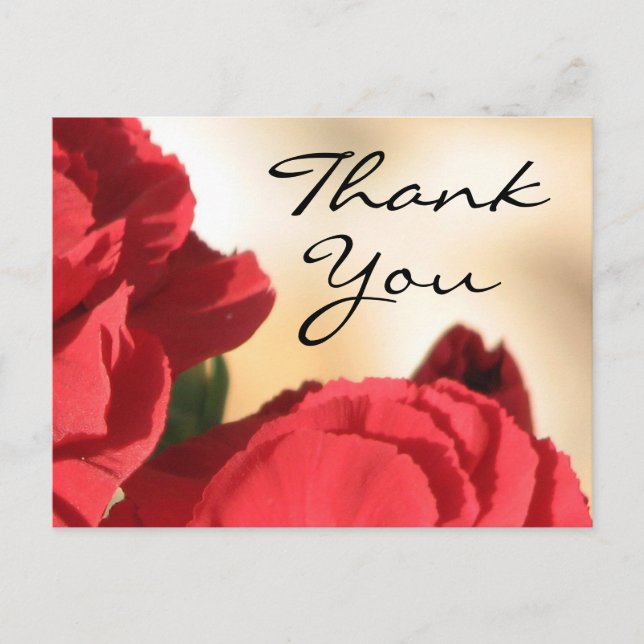 Floral Corner Thank You Postcard (Front)