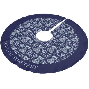 Floral Corset Damask Pattern Brushed Polyester Tree Skirt