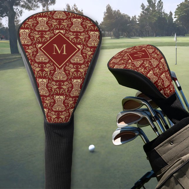 Floral Corset Damask Pattern Golf Head Cover (Creator Uploaded)