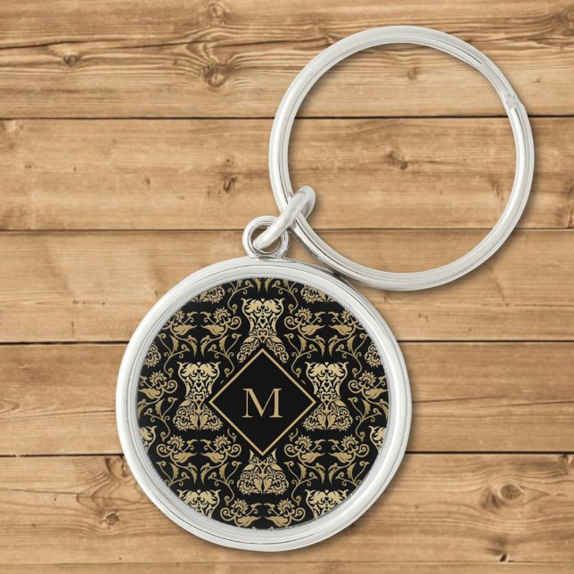 Floral Corset Damask Pattern Keychain (Creator Uploaded)
