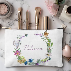 Floral Cosmetic/Accessory Bag