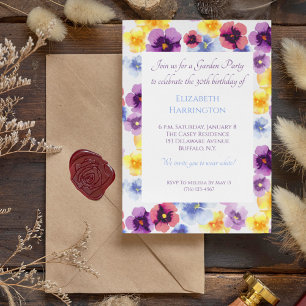 Floral Cottagecore Garden Party Picnic Birthday Invitation