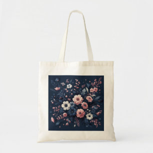 Floral Cotton Canvas Tote Bag - Eco-Friendly Shopp