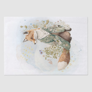 Floral Countryside Fox Character Tissue Paper