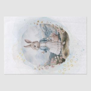 Floral Countryside Rabbit Character Tissue Paper