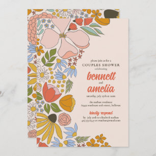 Floral Couples Wedding Bridal Shower  Invitation