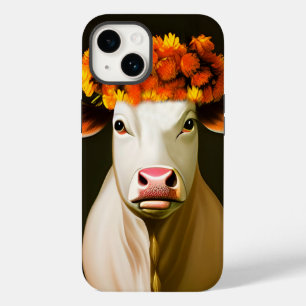 Floral cow Case-Mate iPhone 14 case
