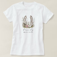 Floral Cowgirl Bride Posse Floral Horseshoe
