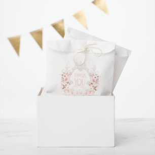 Floral Crest Blush Pink It's a Girl Baby Shower Favour Bag