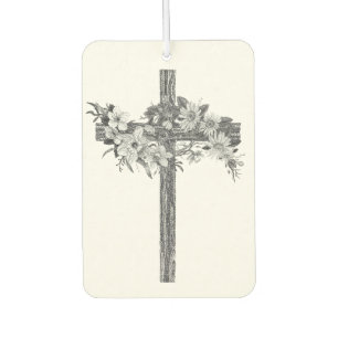 Floral Cross Air Freshener